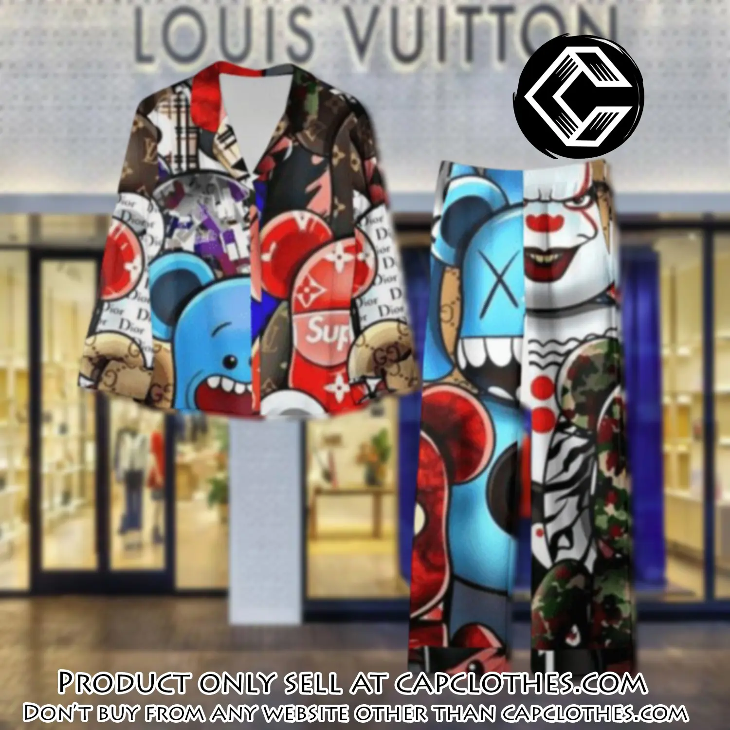 Trending luxury lv satin pajama set pjs1076 cc1717933